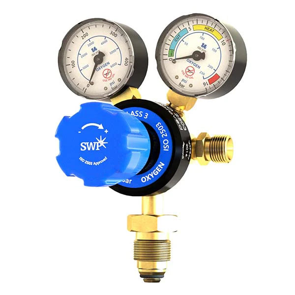 OXYGEN SINGLE STAGE 2 GAUGE REGULATOR 10 BAR