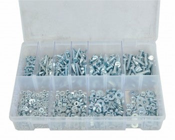 Assorted Round Head Slotted Machine Screws + Nuts & Washers
