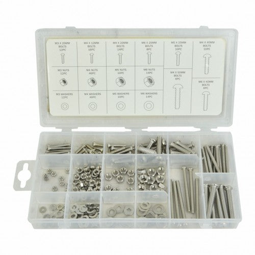 Box of 246pc Assorted Nuts, Bolts & Washers