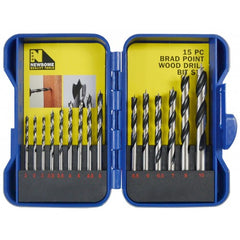 15pc Brad Point Wood Drill Set