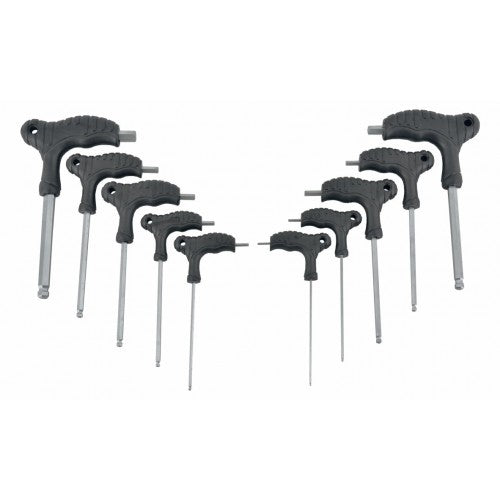 10pc Ball End Hex Key T Handled Set
