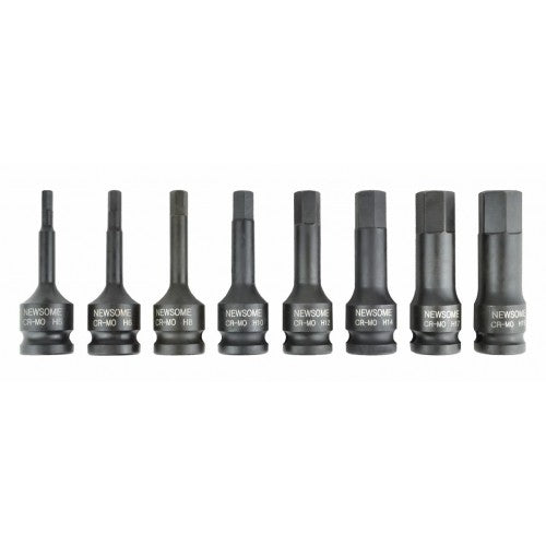 8pc 1/2" Drive Impact Hexagon Bit Set