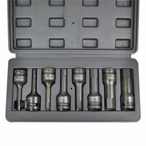 8pc 1/2" Drive Impact Hexagon Bit Set