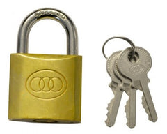 Tri-Circle Brass Padlock