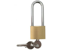 Long Shackle Brass Padlock
