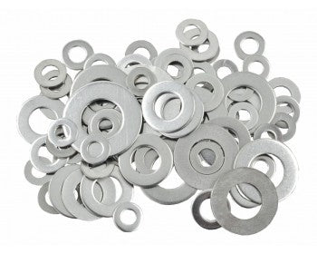 Assorted Flat Stainless Steel Washers (75 Per Pack)