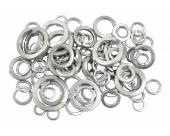 Assorted Spring Stainless Steel Washers (75 Per Pack)