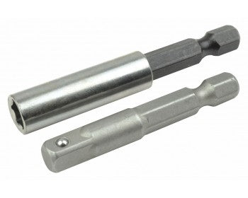 2pc 1/4" Drive Socket Adaptor & Bit Holder