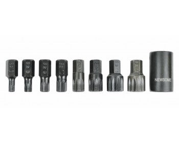 9pc 1/2" Drive Impact Spline Bit Set