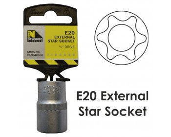 1/2" External Star Socket