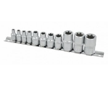 11pc Assorted Drive External Star Socket Set