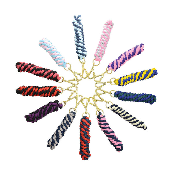 Hy 2-Tone Twisted Lead Rope 2.2m Black/Fuchsia