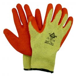 KEEPSAFE LATEX PALM COATED GRIP GLOVE - ORANGE