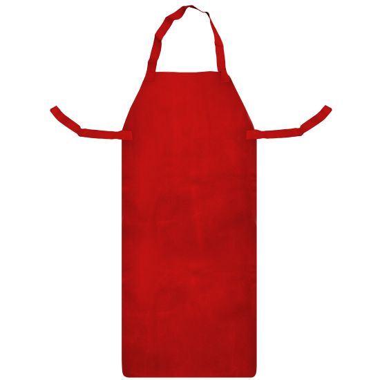 RED H/R WELDING APRON WITH TIES 24" X 48"