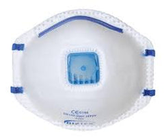 PORTWEST FFP2V MOULDED DISPOSABLE FACE MASKS BOX 10